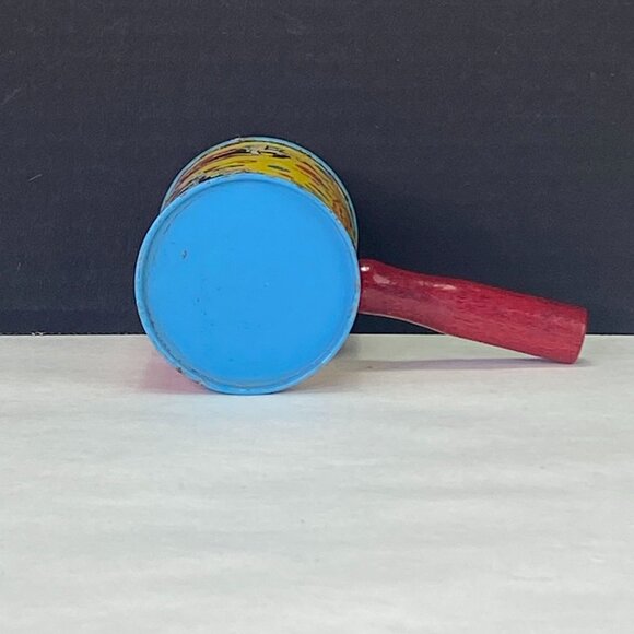 Vintage New Years Noise Maker Tin Litho and Wood Handle - Picture 5 of 9